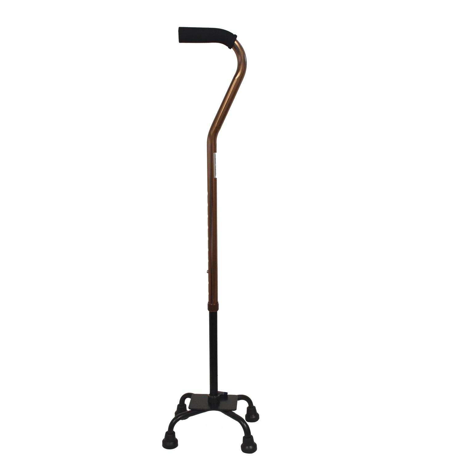 Maxcare - Baston 4 Patas Base Chica Bronce