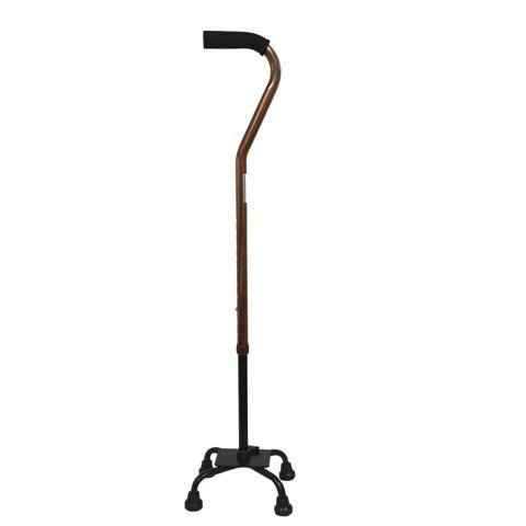 Maxcare - Baston 4 Patas Base Chica Bronce