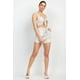 thumbnail image 3 of Conjunto de Top Corto a Rayas con Lazo Delantero y Shorts con Cinturón, 3 of 5