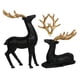 thumbnail image 4 of Pareja Ciervo Adorno Resina Furnshing Decoraciones Coleccionables Negro, 4 of 5