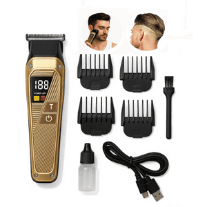 Dlux Barber - Máquina Corta Pelo Profesional Dorada Precisión Y Potencia