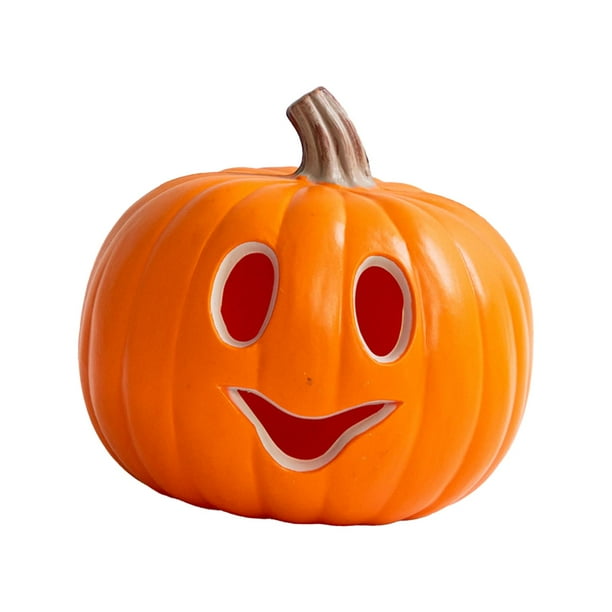 Decoración de fiesta con luz de calabaza de Halloween, artesanía fina, diseño de parque temático, escultura de calabaza de resina para sala de estar, Estilo B