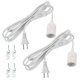 thumbnail image 1 of Cable de enchufe para bombilla Zarnicy E26/E27 de 16 pies con interruptor, 1 of 7