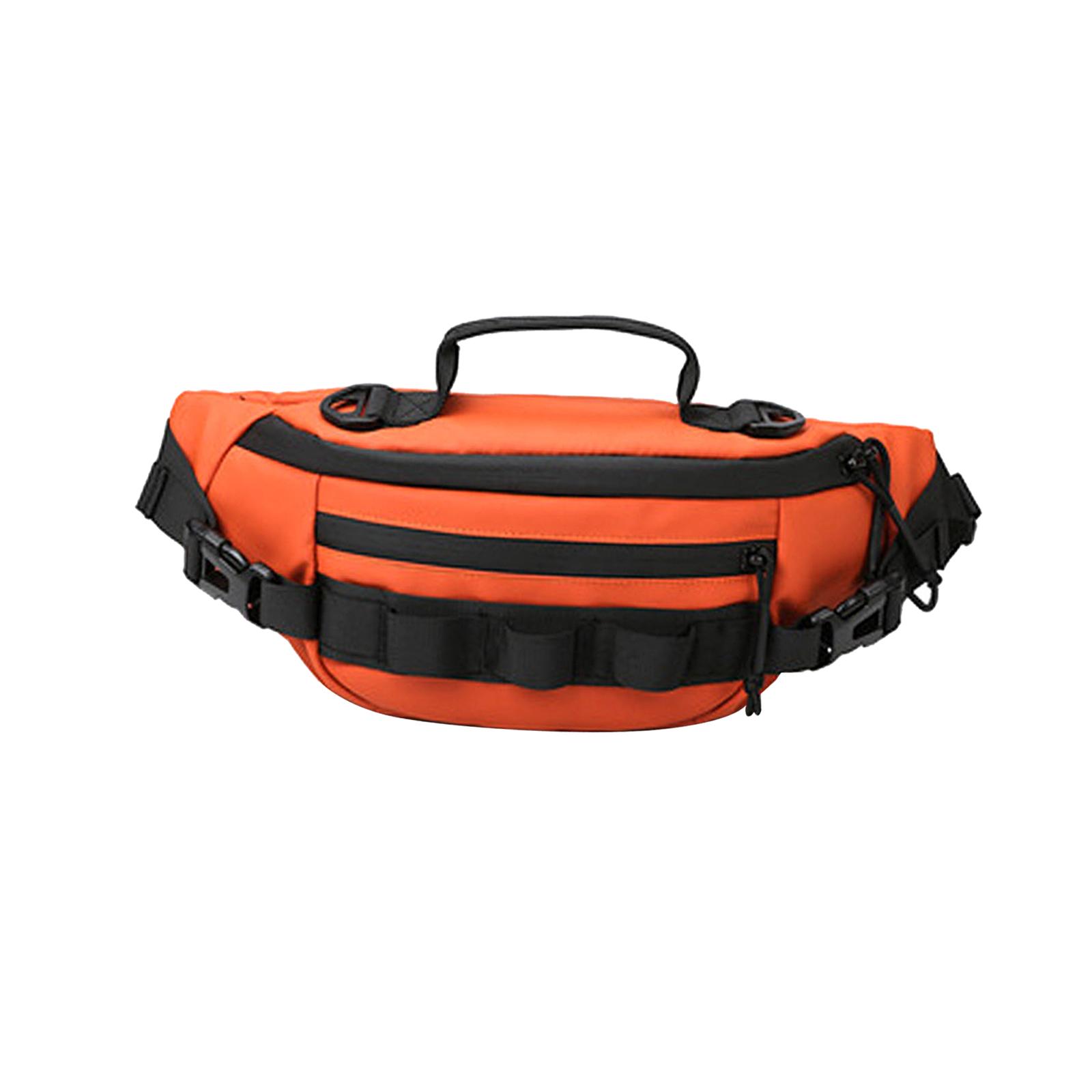 Magideal - Riñonera Para Correr, Accesorios Ligeros, Bolsa De Pesca Con Señuelo Impermeable Portátil, Bolsa De Pecho, Duradera, Clásica Para Caminar, Senderismo, Naranja