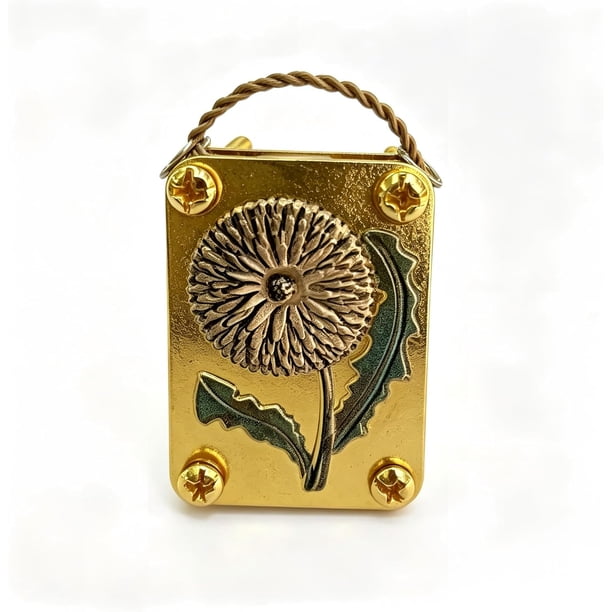 Mini prensa flores kit portátil llavero metal 5x3.5 cm paseos naturaleza manualidades