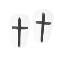 Magideal - 2 Mini Espinilleras De Fútbol Para Adultos Y Niños, Ligeras, Para Fútbol Blanco 8X5Cm