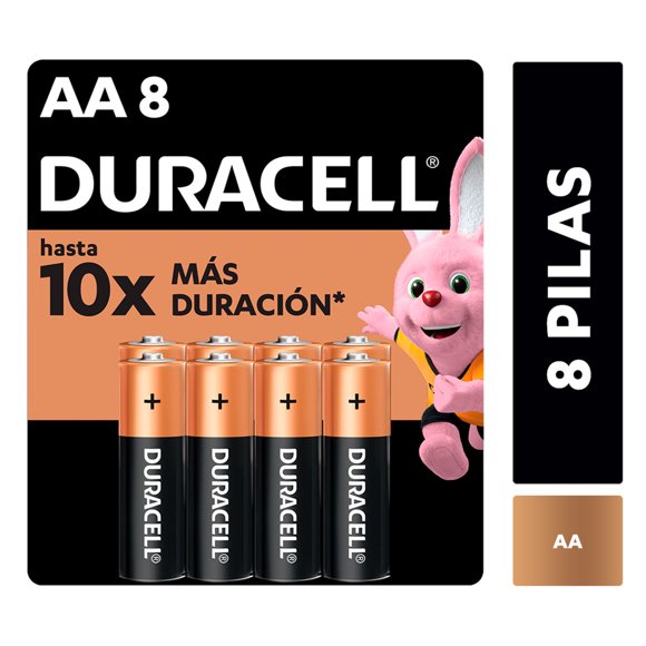 Pilas alcalinas AA, 8 Un