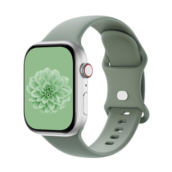 Correa de silicona Aegce para Apple Watch 41 mm Verde Salvia S/M