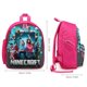 thumbnail image 2 of Una Película de Minecraft Mochila Escolar para Niños y Niñas, Mochila Infantil Ligera de Alta Calidad, Grande y Duradera ROSA, 2 of 6