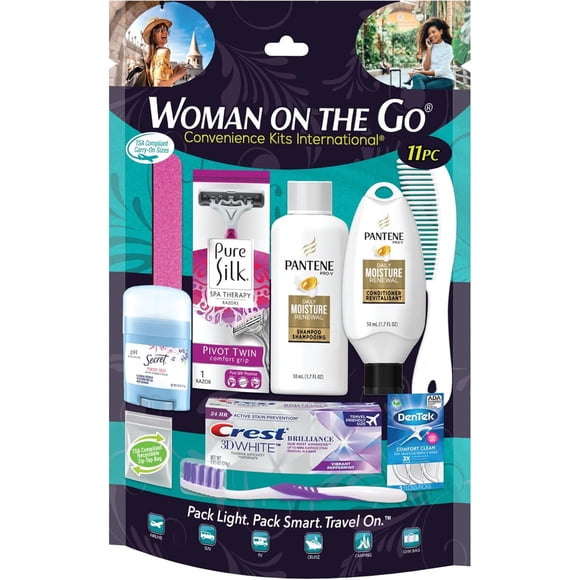 Kit de Viaje Mujer Convenience Kits International 11 Piezas Multicolor