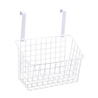 Bothyi - Cesta De Almacenamiento Para Colgar En La Puerta De La Pared Para Despensa, Hogar, Suministros De Limpieza, Color Blanco