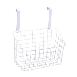 Bothyi - Cesta De Almacenamiento Para Colgar En La Puerta De La Pared Para Despensa, Hogar, Suministros De Limpieza, Color Blanco