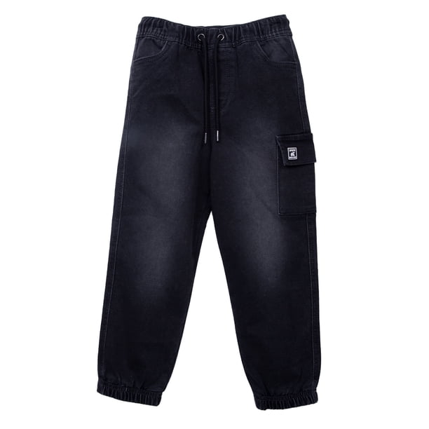 Jeans Niño Recto Jogger con Bolsillo - Marengo