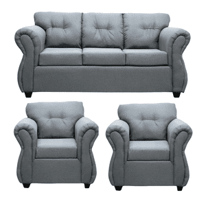 Fancy Hogar - Juego De Living Genesis 3.1.1 Tela Gris