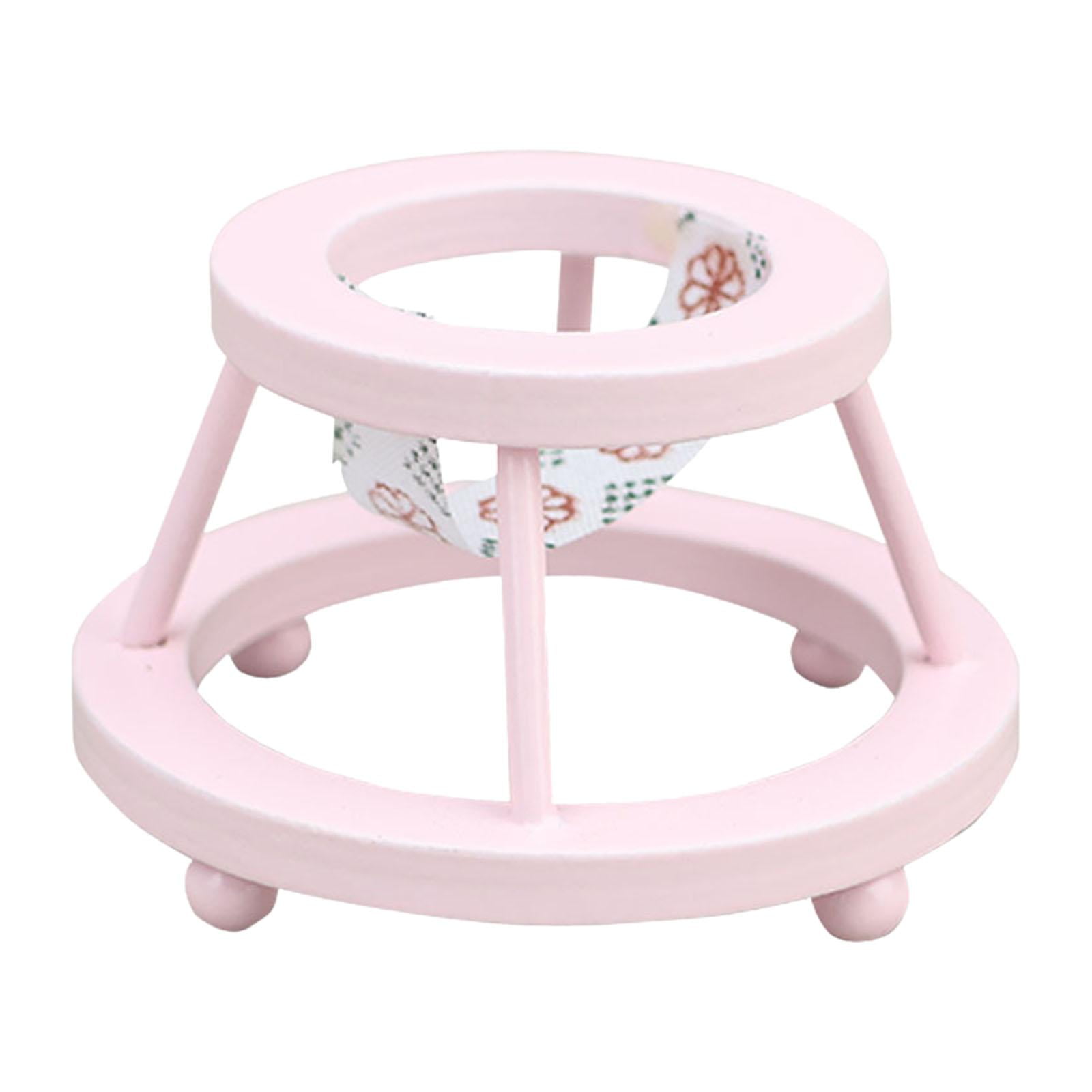 Magideal - Muebles De Casa De Muñecas, Accesorios De Mini Casa En Miniatura, Accesorio De Cochecito De Muñeca Mini, Muñeca De Habitación De Bebé Para Regalo De C Rosa