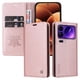 thumbnail image 2 of Funda Billetera de Cuero para Xiaomi 17 Pro Max con Tarjetero y Soporte - Tapa Magnética Rosa, 2 of 5