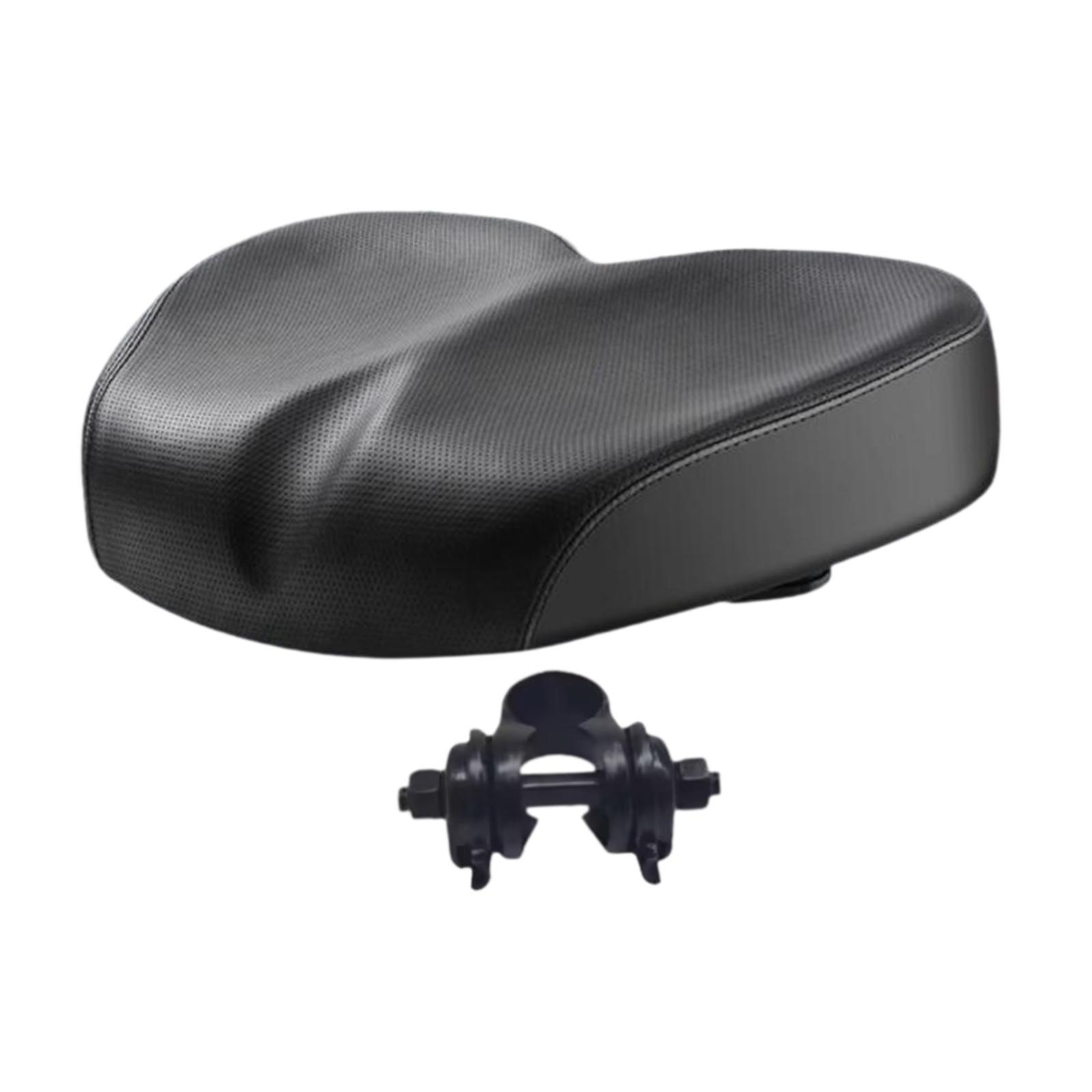 Ioensy - Asiento De Bicicleta Cómodo, Antideslizante, De Repuesto, Sin Punta, Agrandado, Color Negro