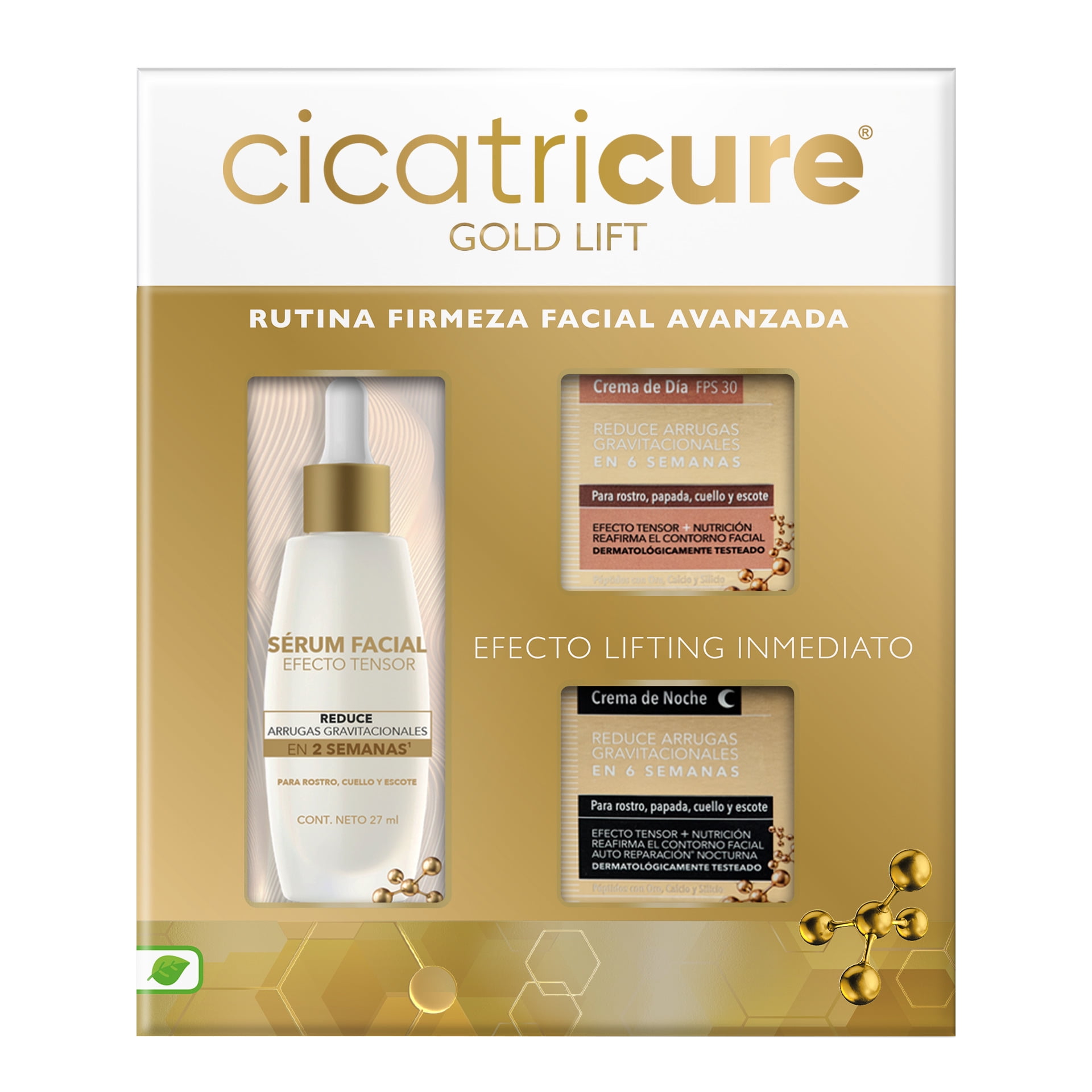 Pack Cicatricure Gold Lift Crema Dia+noche+serum