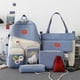 thumbnail image 1 of 5 Set Backpack For Teenger Girl Cute BookBags Water Proof School Bags For Woman 2022 High Capacity Backpack Student Bag Female, 1 of 3