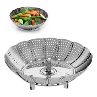 Genérico - Vaporera Plegable Plateada 21 Cm Cocción Saludable