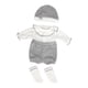 thumbnail image 4 of Accesorios De Ropa De Muñeca Bebé Con Sombrero Favor De Fiesta Para Juego Regalo Juego De Rol Gris, 4 of 5