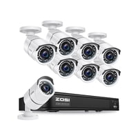 Sistema De Cámara De Seguridad Zosi 1080P H.265+ 5Mp Lite 8Ch Con 8 Cámaras