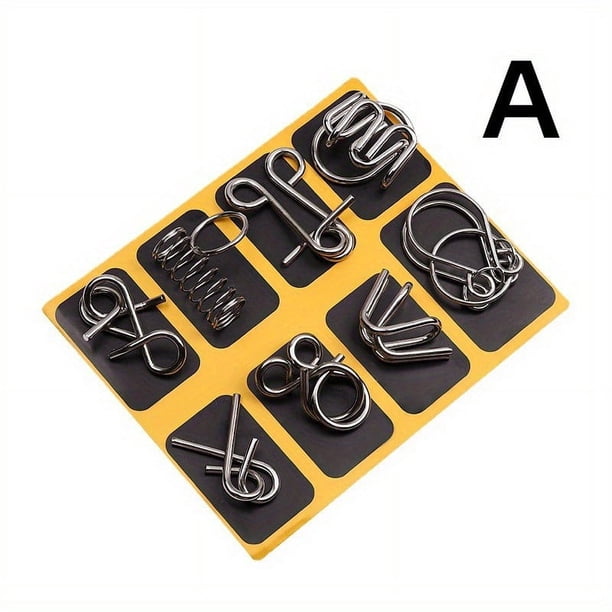 Intelligence Unlocks Luban Locks, Intelligence Unlocks Huan Kongming Locks, 8-piece Set Of Rings To Improve Thinking And Concentration, And Enhance Intelligence
