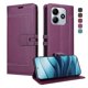 thumbnail image 2 of Premium Wallet Case for Xiaomi Redmi Note 14 4G with Card Slots & Kickstand, Flip Cover Purple, 2 of 6