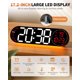 thumbnail image 2 of Uxcell 17.2" Gran Reloj de Pared Digital con Control Remoto de 9 Colores Cambiantes, Fecha Semana Temperatura, Atenuador de Brillo Automático Reloj Grande Luces Nocturnas, Rojo, 2 of 7