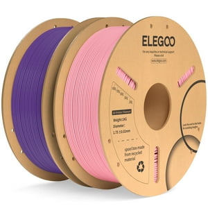 Filamento Para Impresora 3D Elegoo Pla Plus, 1,75 Mm, Rosa Y Morado, 2 Kg