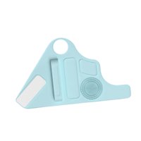 Magideal - Almohadilla De Maquillaje De Silicona Almohadilla Limpiador De La Almohadilla De Maquillaje Multipropósito Paleta De Cepillo Cosmético Organizador De Azul