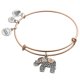thumbnail image 1 of Brazalete con forma de elefante de Alex and Ani, chapado en oro de 14 quilates, 1 of 2