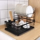 thumbnail image 1 of Elegante Secaplatos De Acero Al Carbono 2 Niveles Doble Bandeja Y Porta Servicios, 1 of 5