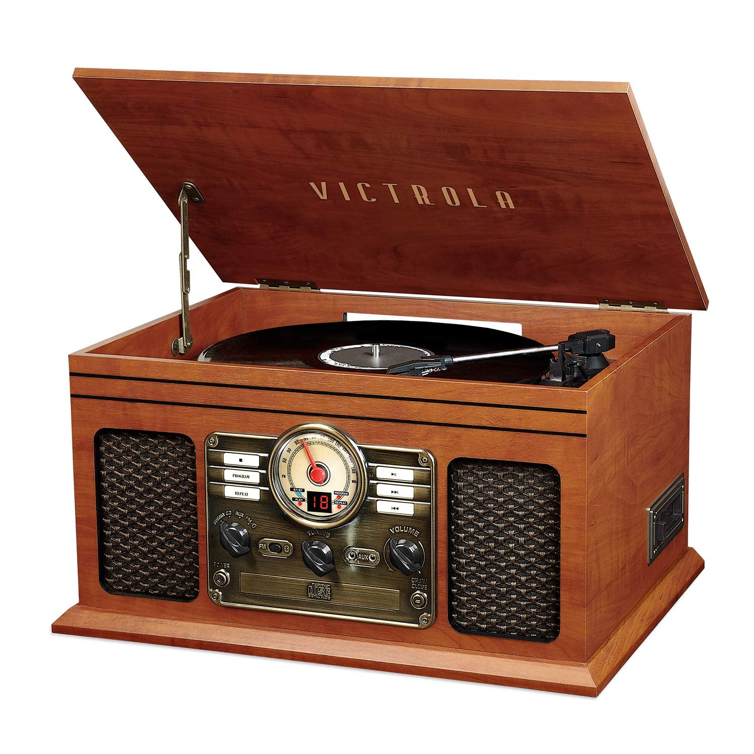 Tocadiscos Victrola Nostalgic 7 En 1 Bluetooth Caoba