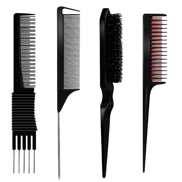 Juego de peines para peinar el cabello, peine de cola de rata, peine de cola de aguja, peine tentador, cepillo tentador, cepillo para el cabello esponjoso