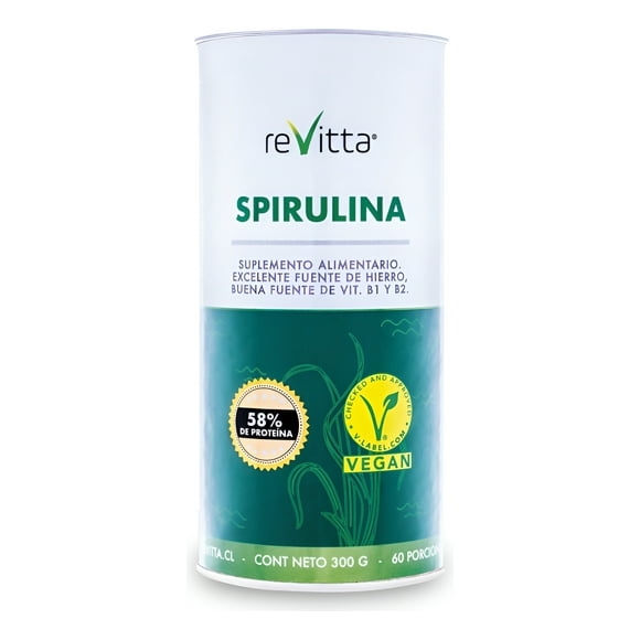 Spirulina En Polvo 300 Grs. Revitta Sabor Natural