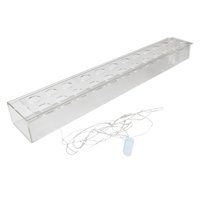 Magideal - Jarrón De Acrílico Transparente Para Flores, Contenedor Para Flores, Maceta Rectangular Larga, Jarrón De Arte Moderno Para Sala De Estar, Dormitorio, Decoración De Fiestas 60Cmx10Cmx10Cm