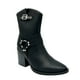 thumbnail image 1 of Bota Cowboy para Mujer Color Negro con Hebilla y Aros, 1 of 5