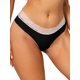 thumbnail image 4 of INSPIRE CHIC Ropa interior de mujer de tiro bajo de seda de hielo con encaje, lencería sin rastro, ropa interior transpirable, mediana, negra, 4 of 5