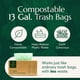 thumbnail image 2 of Bolsas de basura CLEANOMIC compostables con cordón 13L 25 unidades, 2 of 8