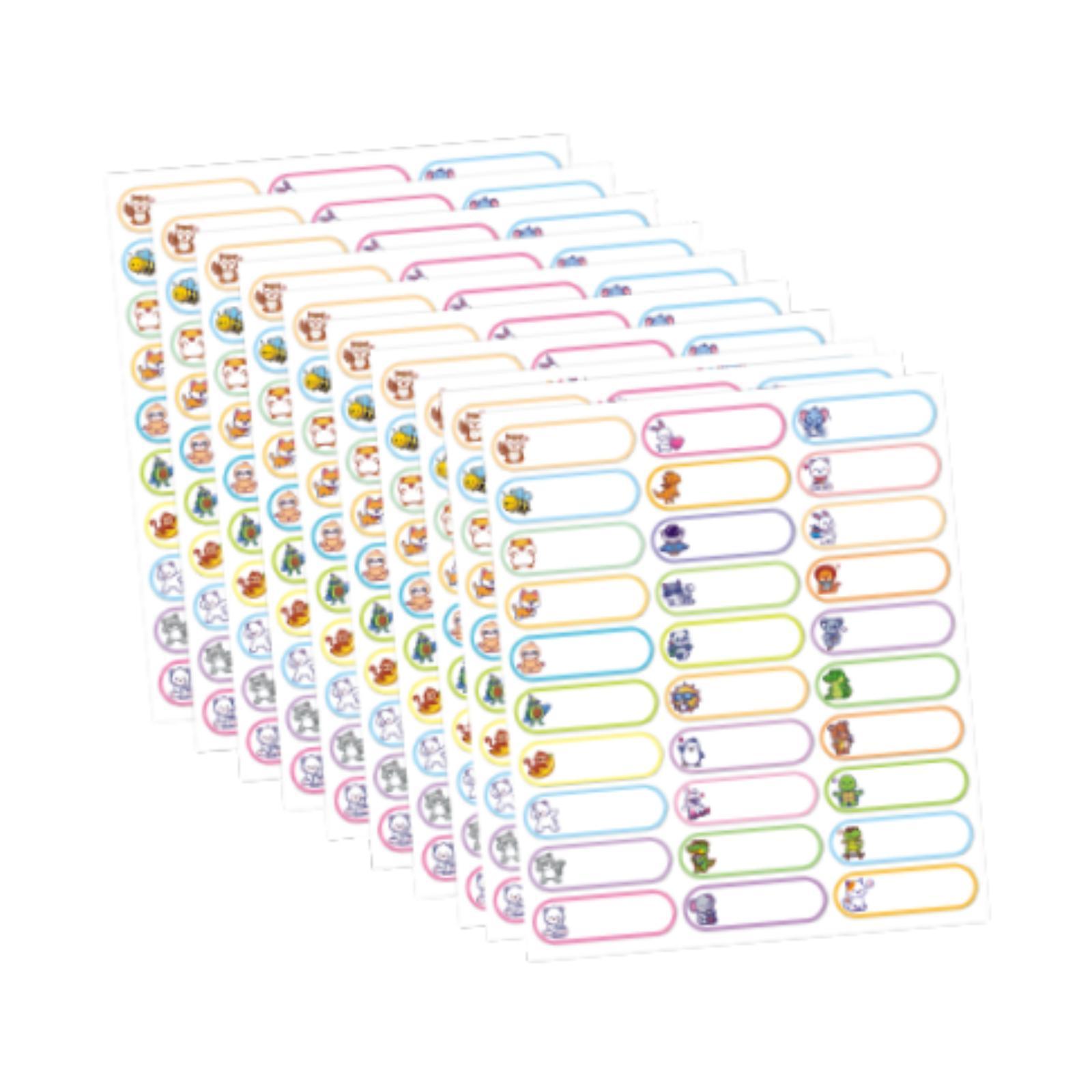 Magideal - 10Pcs Clasificación Nombre De Calcomanía Designaciones De Índice Práctico Multi -Color -Note -Nombre De Agua Pegatizas De Nombres Para Vacaciones De G
