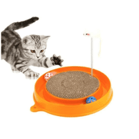 Genérico - Tablero Rascador Con Pelotas Y Ratón Para Gatos