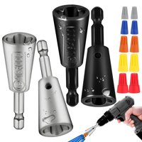 Herramienta Para Torcer Alambres Jheoyrt Para Taladrar De 8 A 24 Awg De 2 A 7 Vías (4 Unidades)