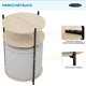 thumbnail image 4 of Mesa Centro Arrimo 3 Repisas Con Pouf Minimalist 2 En 1, 4 of 7
