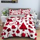 thumbnail image 1 of x1833 Bed Sheets Merry Christmas White Bedding Sets XMAS Duvet/Quilt Cover Set Polyester Comforter Cover Full Twin Red Bow Beige 3-Piece Bedding Set (1 Duvet Cover + 2 Pillow Shams) nj1833, 1 of 5