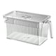 thumbnail image 1 of Organizador De Refrigerador Con Bandeja De Drenaje Extraíble, Contenedor De Almacenamiento Para La Despensa Del Hogar, Transparente, 1 of 5