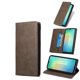 thumbnail image 1 of Funda tipo cartera con bloqueo RFID para Samsung Galaxy A06 Con tapa abatible, portatarjetas, cierre magnético, TPU y soporte Marrón, 1 of 6