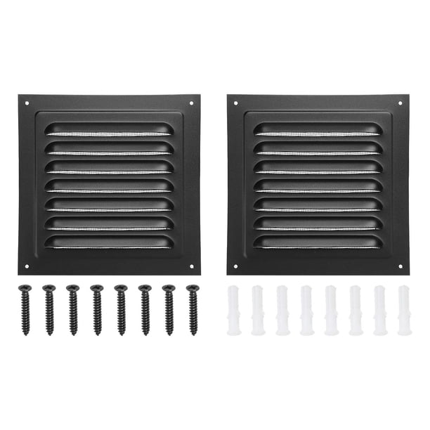 Uxcell 6"x6" Ventilación de Aluminio para Ático, Salida de Pared Exterior Ventilación Cuadrada de Sofito Rejilla de Aire HVAC con Pantalla Incorporada