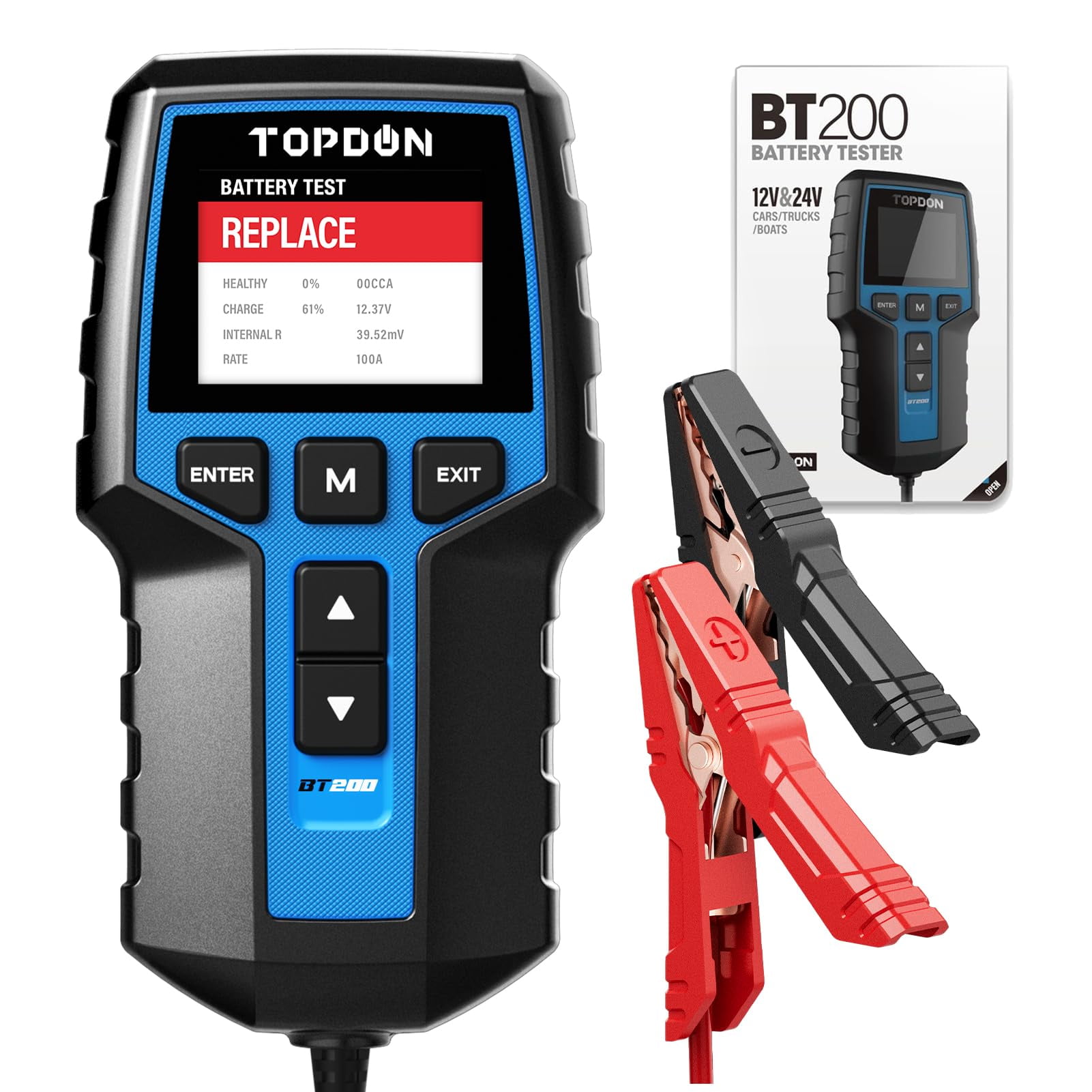 Probador De Sistemas De Batería Topdon Usa Batería De 12 V/24 V 12 V