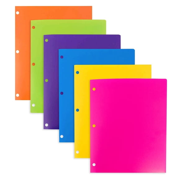 Carpeta de archivo JAM Paper 24 cm × 29 cm, pack de 6 colores surtidos